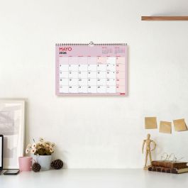Finocam Calendario de Pared para Escribir A4 (297x210 mm) MV Grafik 2026 - Planificador Anual Espiral, Contenido Útil