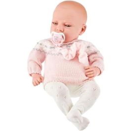 Muñecas Arias Muñeca Elegance Dafne 40 cm Cuerpo Blando Traje Rosa Cojín Muñeco con Peso