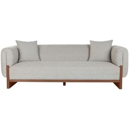 DKD Home Decor Sofá Scandi Gris Marrón. Dimensiones: 220x95x77 cm. Materiales: Poliéster y MDF. Altura de asiento: 42 cm Precio: 926.68999984. SKU: B128MM7XJ3