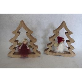 DKD Home Decor Figura Navidad Fantasía Hada para Árbol MDF Poliéster Burdeos Blanco Dorado 2,5x18x16 cm (6 Unidades) Precio: 11.20218. SKU: B12LRFZW76
