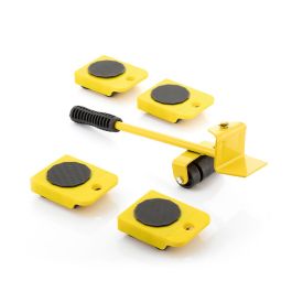 Innovagoods V0103237 Herramienta de Elevación y Transporte, Soporta 200kg, Mango Ergonómico, 4 Ruedas 360°