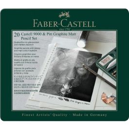 FABER-CASTELL Set Pitt Graphite Matt & Castell 9000 para Dibujo Artístico Profesional