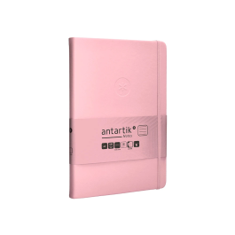 Antartik Cuaderno A5 Tapa Dura Hojas Rayas Rosa Pastel 100 Hojas 80gr FSC
