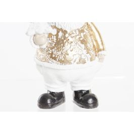 DKD Home Decor Figura de Navidad Moderna Santa Resina Dorado 13.5 cm Alto (6x13.5x8 cm) 2 Unidades