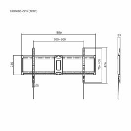 AISENS Soporte TV/Monitor Pared Eco Ultra Delgado 43"-100" hasta 75kg VESA 800x400mm Negro