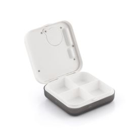 Innovagoods Pastillero inteligente electrónico con reloj, alarma y cronómetro, 4 compartimentos hermético, tamaño bolsillo