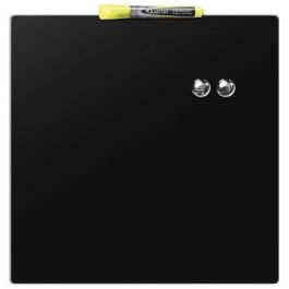 Nobo Pizarra Magnética 360x360mm Negro con Rotulador, Imanes y Almohadillas de Montaje - 1903774