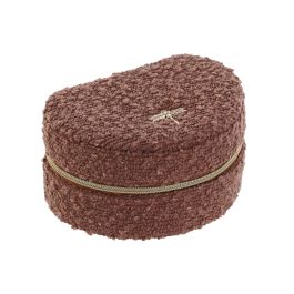 DKD Home Decor Joyero Glam Burdeos Poliester 9 x 6.5 x 13 cm (4 Unidades)