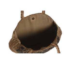 DKD Home Decor Bolso Mediterraneo 12 x 36 x 36 cm Natural Negro Yute