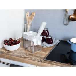 Leifheit 37211 Deshuesador de Cerezas Cherrymat - Separación Limpia, Rápida y Fácil - Procesa hasta 15 kg - Blanco