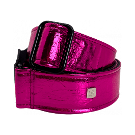 GETM Correa Distressed Vernice Fuchsia para Guitarra y Bajo, Polipiel, Nailon, Piel, Ajustable hasta 165 cm