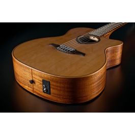Lag HV10-N-ACE Guitarra Clásica Nylon Hyvibe H2 Auditorium A/E Cutaway Cedro Rojo Macizo