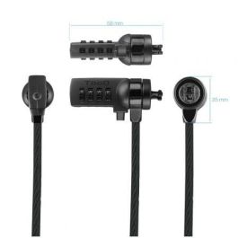 TOOQ Cable de Seguridad T-LOCK con Combinacion para Portatiles 1.5 metros, Gris Oscuro
