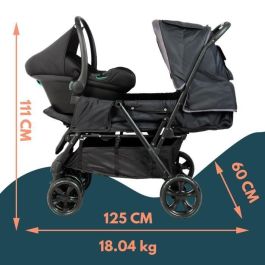 Cochecito Doble BAMBISOL - Totalmente equipado - Protector de lluvia incluido - Fácil plegado Cochecito Doble BAMBISOL - Totalmente equipado - Protector de lluvia incluido - Fácil plegado