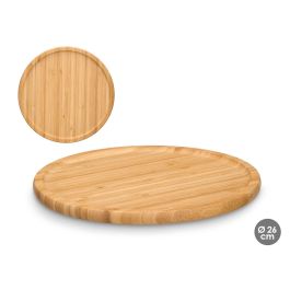 Kinvara Bandeja Redonda de Bambú Natural 26x26 cm (12 Unidades) Precio: 48.59000025. SKU: B1BVWATBM5
