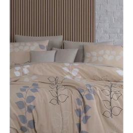 Aucune ASI8684282610267 Juego de cama 220x240 cm con 2 fundas almohada 60x60 cm - 100% Algodón reforzado - Beige