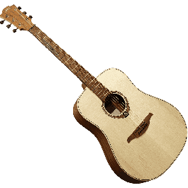 LAG Guitarra Acustica Dreadnought Zurdos Natural Satinado