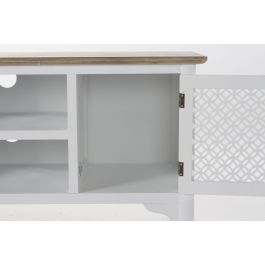 DKD Home Decor Mueble TV Tradicional Arabe white Blanco Marron Claro 120 x 45 x 58 cm