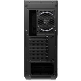 Sharkoon VS9 RGB Midi Tower PC, Caja de Ordenador con Ventana Lateral y Panel de Vidrio Templado, Negro