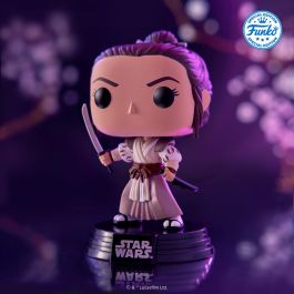 FUNKO Figura POP Star Wars Impressions Rey Exclusiva - Coleccionable de Vinilo con Cabeza Oscilante, 11,3 cm