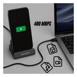 4smarts Estación de Carga VoltDock USB-C 60W Gris 541426