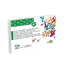 Liderpapel Bloc de Música para Guitarra Hexagrama Cuarto 3 mm 20 Hojas 100 g/m2