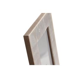 DKD Home Decor Marco de Fotos Glam 10x15 cm Blanco Resina