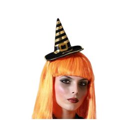 Diadema Sombrero de Bruja Naranja con Rayas Doradas para Fiestas de Disfraces y Carnaval Precio: 1.68999974. SKU: S1130882