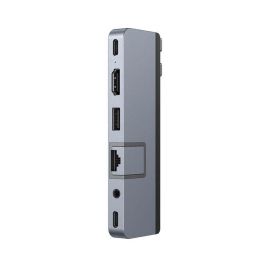 Hyper HyperDrive DUO PRO Hub USB-C 7 en 1 para MacBook Pro/Air, iPad, PC. HDMI 4K, Gigabit Ethernet, USB-A/C, Audio, Thunderbolt 4. Grey.