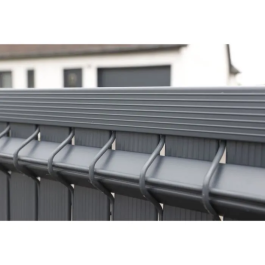 Nature Kit Lamas para Mampara de Privacidad Antracita NAT3306130684118 para Panel Valla Rígida 1,225 x 2,50 m Privacidad 4/5