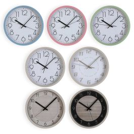 Reloj de Pared Versa Beige Madera 4,2 x 30 x 30 cm