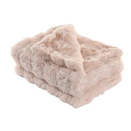 DKD Home Decor Rabit fur april 25 a Manta de Poliéster Rosa Palo 170 x 130 cm 830 gsm para Sofá (2 Unidades) Precio: 53.58999976. SKU: B1B8D4TSF2