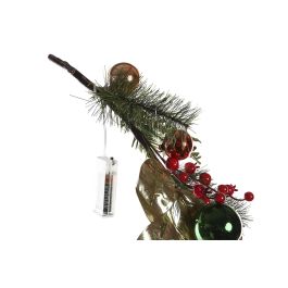 DKD Home Decor Guirnalda de Navidad Tradicional Verde y Rojo con 40 luces LED, 150 cm de Largo, Funciona con Pilas AA - Pack de 2 Unidades