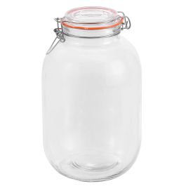 Tarro Hermético de Vidrio con Cierre Clip 4200 ml - La Mediterranea (4 Unidades) Tarro Hermético de Vidrio con Cierre Clip 4200 ml - La Mediterranea (4 Unidades)