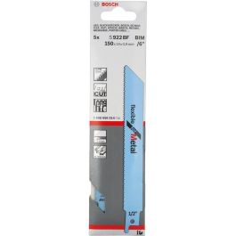 Bosch S 922 BF - Hojas de sierra recíproca bimetálicas para metal y tubos, 15 cm, 5 unidades