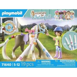 Playmobil Set Caballo Colorear con Rotuladores CRAYOLA Lavables y Accesorios para el Pelo