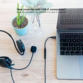 NANO CABLE 10.24.1205 Cable Adaptador de Audio USB-C Macho a Jack 3.5 Hembra 0.11m Negro