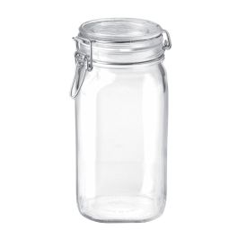 Bormioli Rocco Fido Tarro de Conserva de Vidrio 1,5 L - Pack 6 Unidades con Cierre Hermético, Apto Lavavajillas y Fabricado en Italia