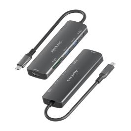 Hub USB Aisens USB-C DOCK 6 EN 1 GRIS Gris 100 W
