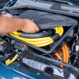 Armster V01792 Frunk para Fiat 500e 2020 - Accesorio organizador de maletero con tapa para cables de carga y accesorios