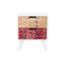 Mesita De Noche Scandi DKD Home Decor Natural Blanco 30 x 48 x 40 cm