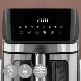 Freidora de Aire InnovaGoods Fryinn View 6500 Negro 1700 W 6,5 L Acero Inoxidable Freidora de Aire InnovaGoods Fryinn View 6500 Negro 1700 W 6,5 L Acero Inoxidable