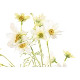 DKD Home Decor Flor Blanco Verde 80x15x15 cm Seda y PE Tacto Real (12 Unidades)