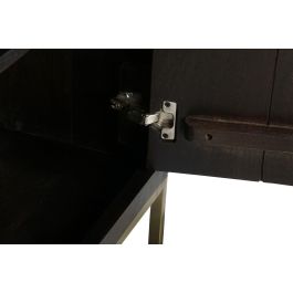 DKD Home Decor Rombo gold Buffet Moderno Marron Oscuro Dorado Acacia Metal 160 x 90 x 40 cm