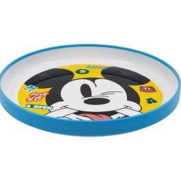 Licensing Plato Antideslizante Bicolor Premium Mickey CZ11295 Infantil Disney Libre BPA Apto Microondas