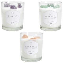 Home Deco Factory Vela Perfumada con Piedras para Meditación, 10 cm de Altura, Aromas Variados Home Deco Factory Vela Perfumada con Piedras para Meditación, 10 cm de Altura, Aromas Variados