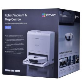 EZVIZ EZV1692798895779 Aspiradora Robot RS2 con Base Multifunción Lavado, Secado, Limpieza y Recarga Automática 4000 Pa