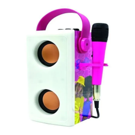 Lexibook AAABR99460 Altavoz Bluetooth Iluminado de Barbie con Micrófono