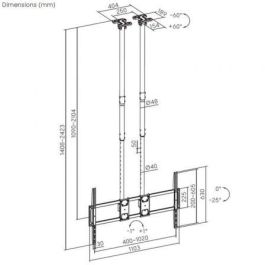 Soporte TV Aisens CT120TLE-395 60" 120 kg