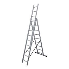 Escalera transformable de aluminio 3 x 9 peldaños Escalera transformable de aluminio 3 x 9 peldaños